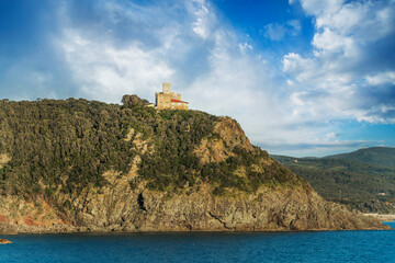 Fototapeta na wymiar The historic Sidney Sonnino Castle Livorno