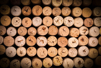 texture cork from wine bottles. Selective focus