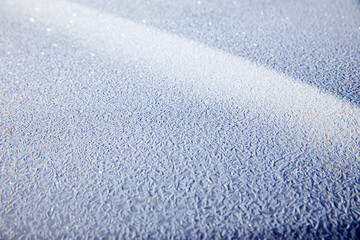 Obraz premium Icy texture on car hood in winter