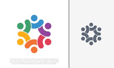Global Community Logo Icon Elements Template. Community human Logo template vector. Community health care. Abstract Community logo