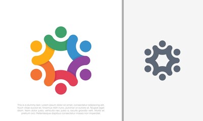 Global Community Logo Icon Elements Template. Community human Logo template vector. Community health care. Abstract Community logo