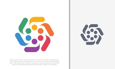 Global Community Logo Icon Elements Template. Community human Logo template vector. Community health care. Abstract Community logo