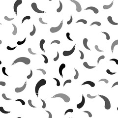 Black Eggplant icon isolated seamless pattern on white background. Vector