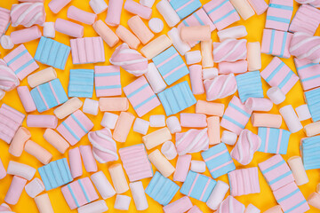 marshmallow pattern background, pastel color dessert, sweet food