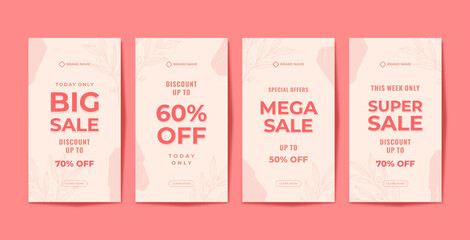 Beautiful instagram stories promotion template