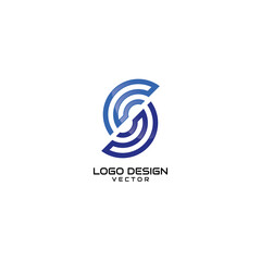 Abstract Modern S Logo Design