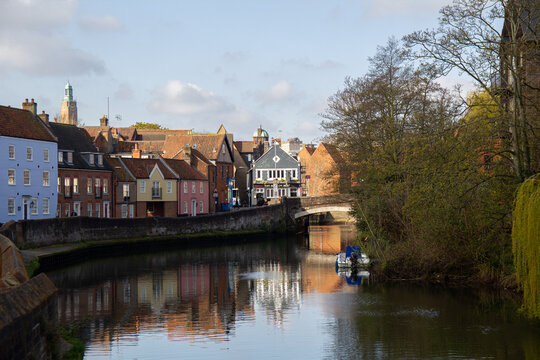 Fye Bridge over the River Wensum in Norwich, Norfolk