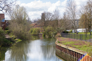 Fototapeta na wymiar The River Wensum in Norwich, Norfolk