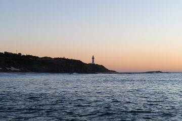 Fototapeta na wymiar Sunrise view of Norah Head Lighthouse, NSW, Australia.