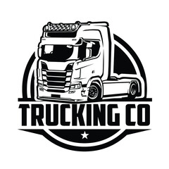 Truck company logo vector isolated