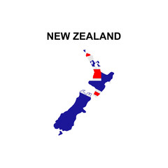 maps of New Zealand icon vector sign symbol 