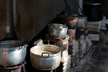 Old Pot for Cooking Street Food Thailand