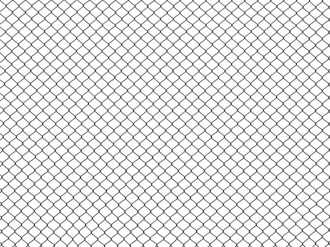 wire mesh of fence isolated on white background