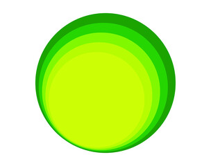 vector design element. stacked green circle ornament isolated on white background. Editable vector EPS 10 design