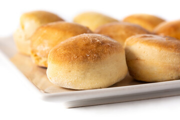 American crush butter biscuits isolated on white background