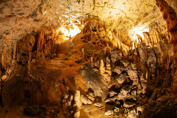 The grottoes with stalactites