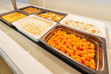 Food court on travel destination