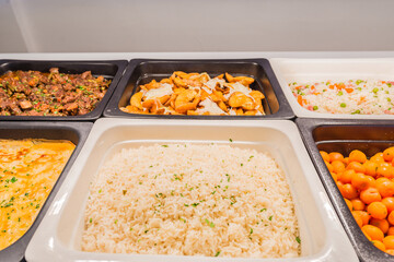 Food court on travel destination