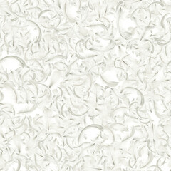 Feather falling. Nature abstract bird feather texture closeup falling on white background for seamless pattern wallpaper. Glamorous sophisticated airy artistic image isolated on white.