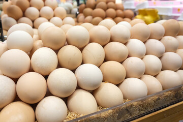Eggs on sale in supermarkets