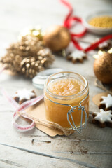 Delicious homemade apple jam or butter