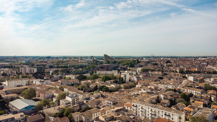 Naklejka premium Ville de Montpellier vue du ciel - Centre ville