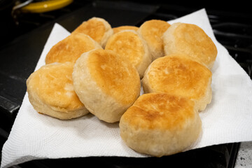 Close up of fresh home-cooked Guyanese bakes