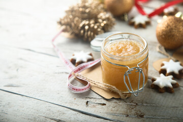Delicious homemade apple jam or butter