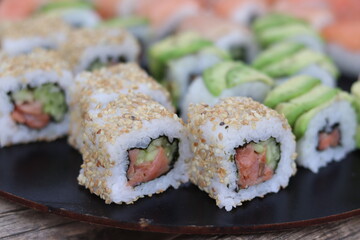 sushi on a plate