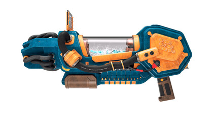Naklejka premium 3D render of energy weapons like plasma gun (game design)