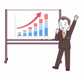 成績発表する人