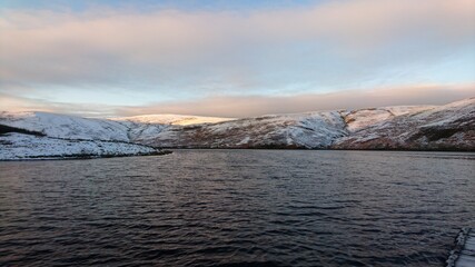sunset in the mountains
