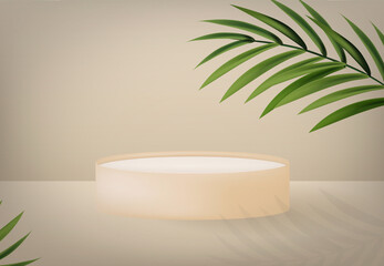 3D Realistic pastel Design Template for Fashion Cosmetics Product for Ads, banner or Magazine Background. Vector Iillustration EPS10