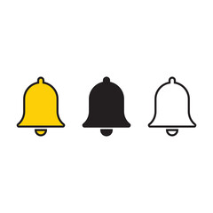 Bell Icon in trendy flat style isolated. Notification symbol for your web site design, logo, app