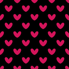 Vector seamless heart pattern. Valentines day background