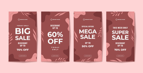 Beautiful instagram stories promotion sale template