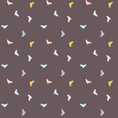 Scattered spaced roller skate pattern