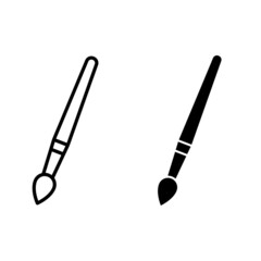 Brush icon vector set. Draw illustration sign collection. painter symbol or logo.
