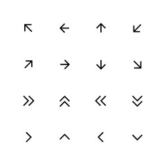 Pixel perfect editable stroke crisp arrow icons