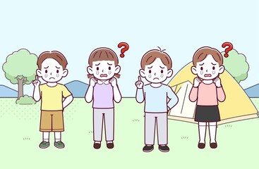 Fototapeta premium 子どもたち4人