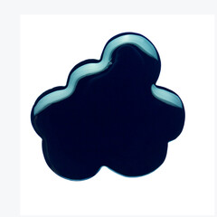 Blot of dark blue nail polish isolated on white