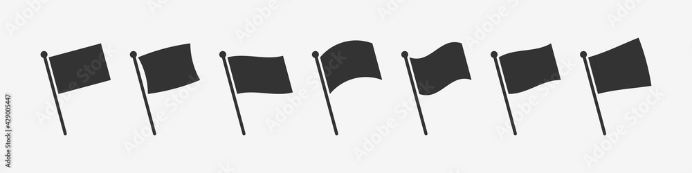 Canvas Prints vector flag icons. flags different shapes, isolated. flag vector icon. vector illustration