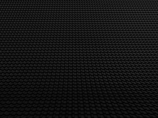 black tile of rooftops texture, dark background