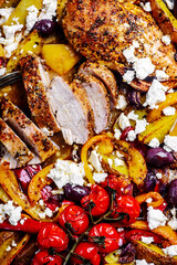 Greek chicken sheet  with vegetable