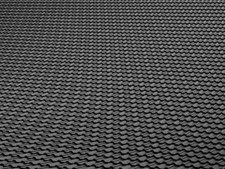 black metal sheet of tile roof pattern