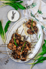 Grilled Rabbit .style rustic .selective focus