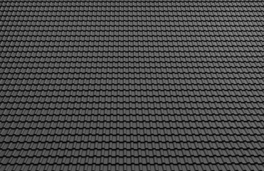 black tile roof pattern or background
