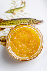 Pike  caviar.top view.style rustic