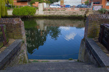 Fototapeta na wymiar The River Wensum at Quayside in Norwich, Norfolk