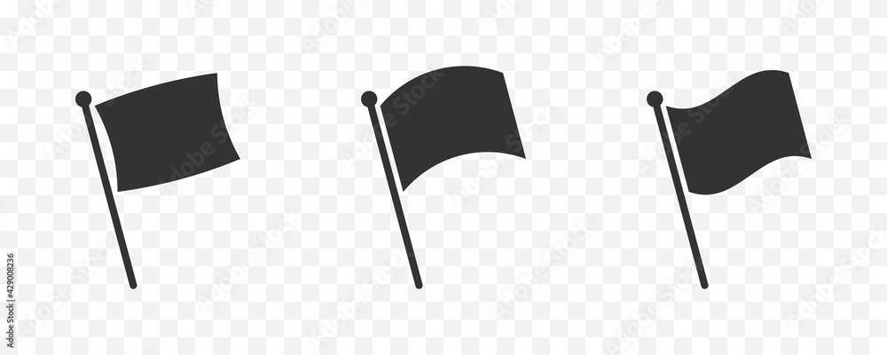 Canvas Prints vector flag icons. flags different shapes, isolated. flag vector icon. vector illustration